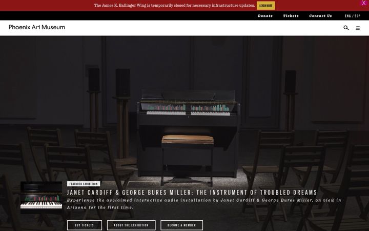 Screenshot of phxart.org