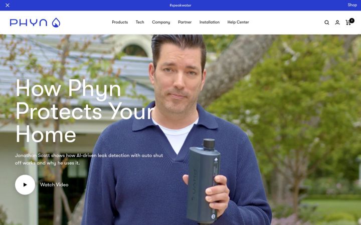 Screenshot of phyn.com