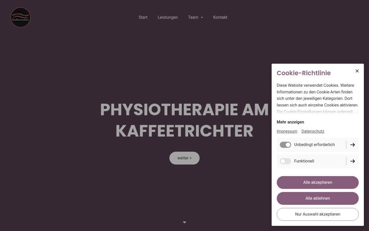 Screenshot ta' physio-am-kaffeetrichter.de