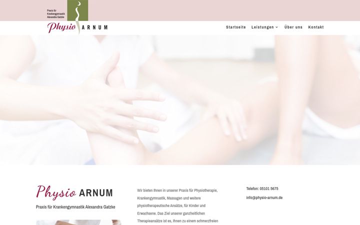 Captura de pantalla de physio-arnum.de