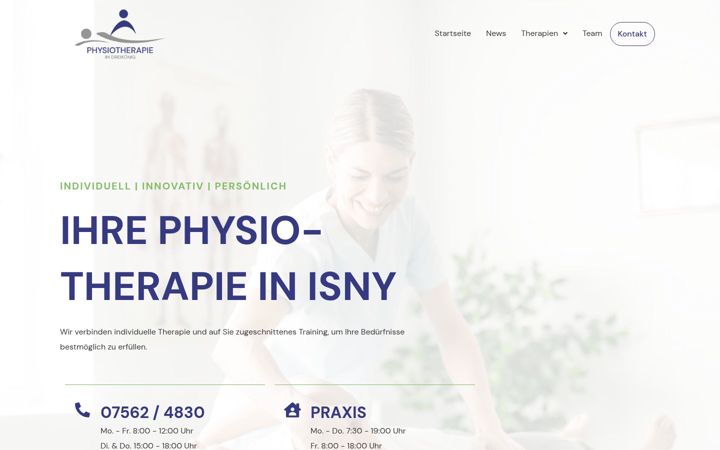 Екранна снимка на physio-isny.de