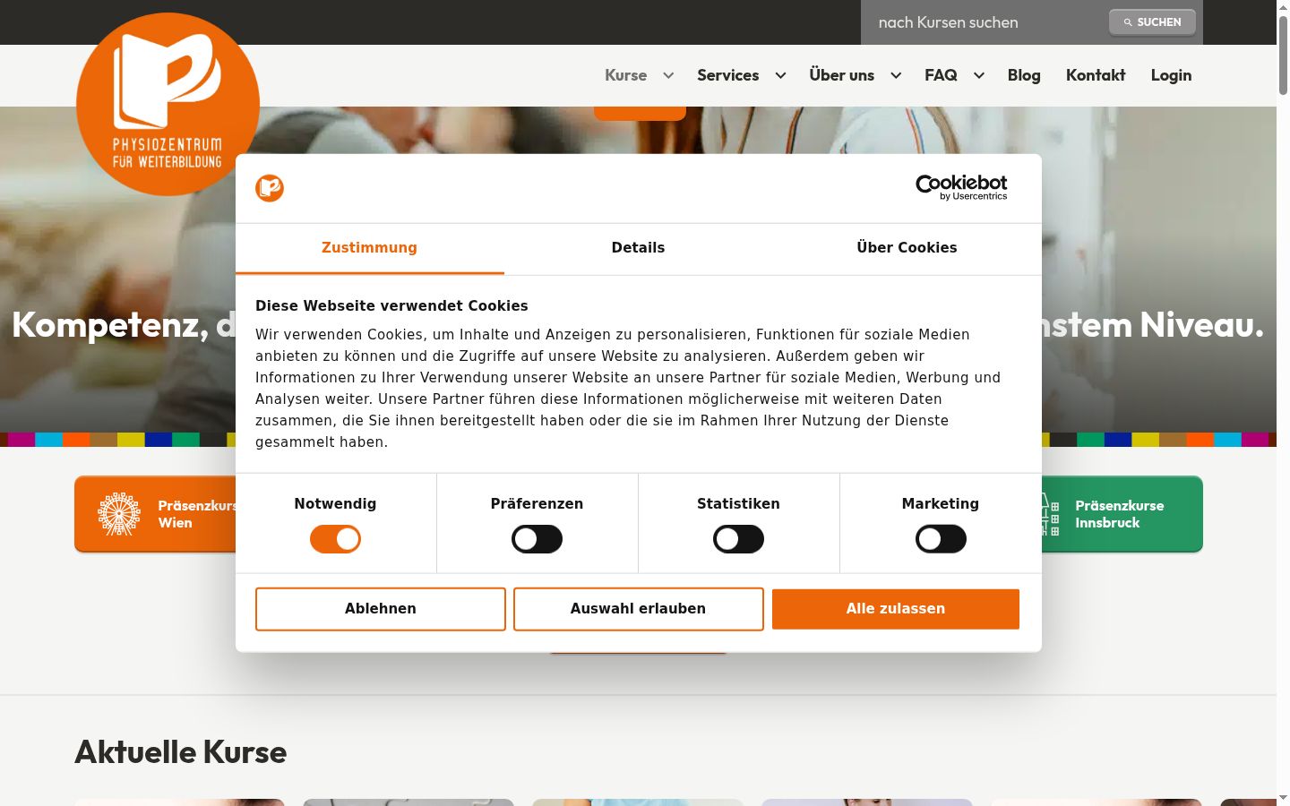 Zrzut ekranu banera zgody wyświetlanego przed jakąkolwiek interakcją