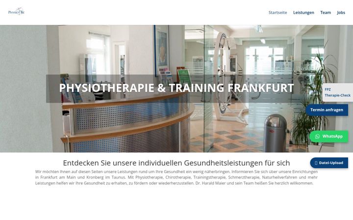 Screenshot of physiotec.net