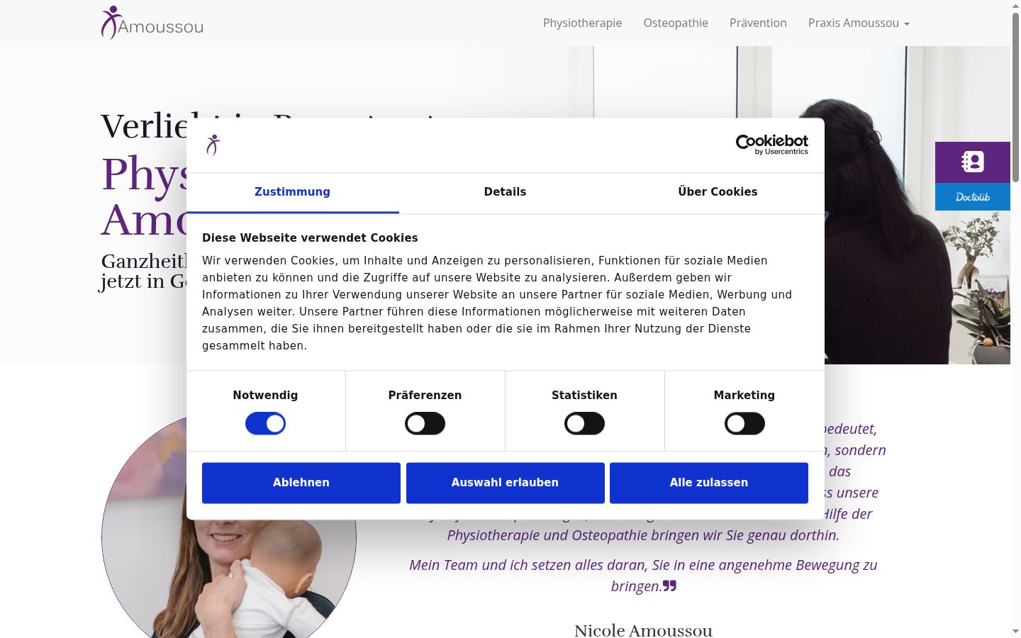 Kuvakaappaus suostumusbannerista, joka näytettiin ennen mitään vuorovaikutusta
