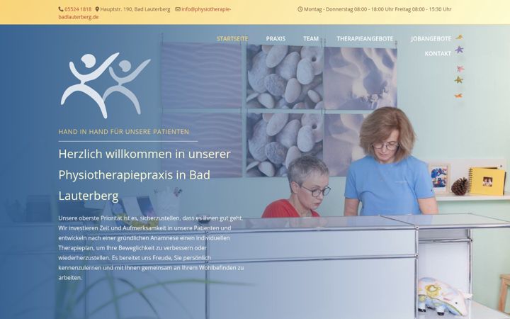 Screenshot of physiotherapie-badlauterberg.de