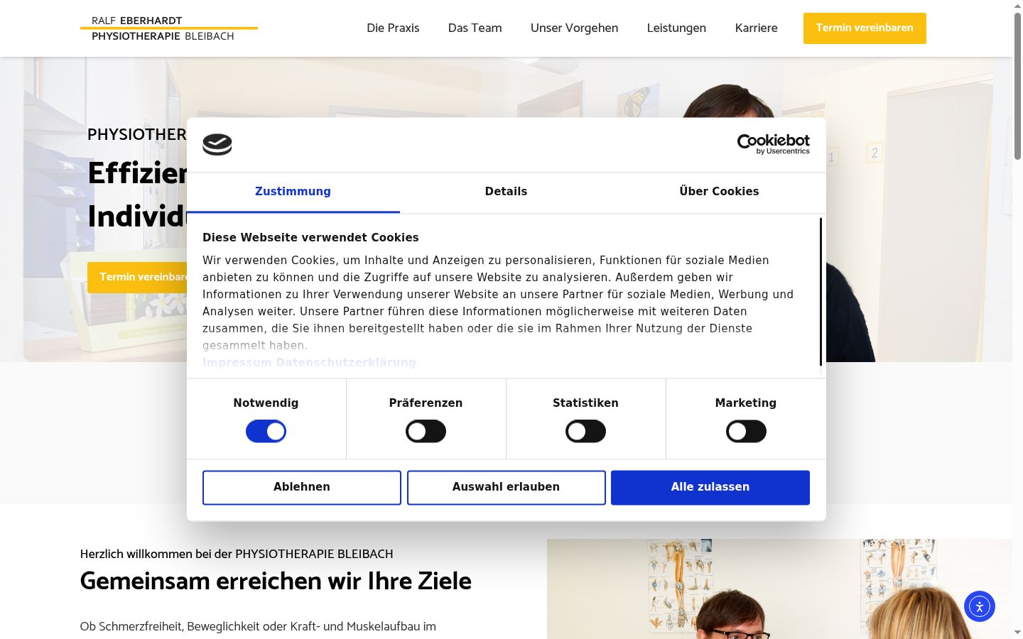 Ekrānuzņēmums ar piekrišanas baneri, kas tika rādīts pirms jebkādas mijiedarbības