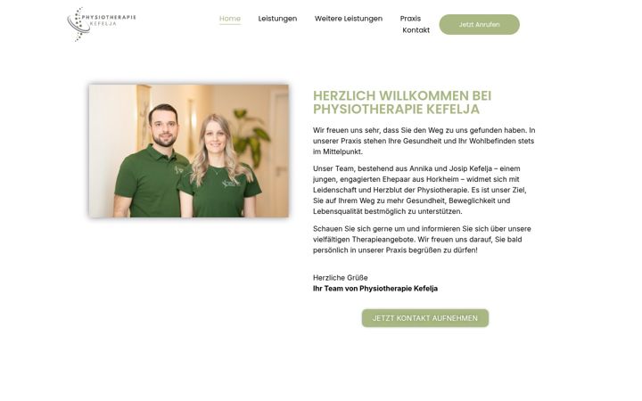 Ekrano kopija physiotherapie-kefelja.de