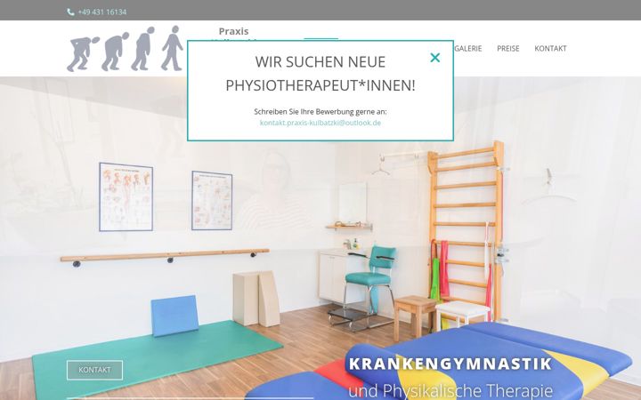 Snímek obrazovky physiotherapie-kulbatzki.de