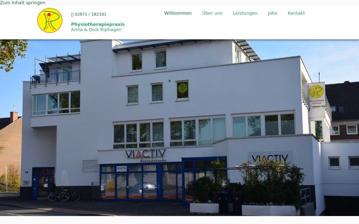 Screenshot von physiotherapiepraxis-riphagen.de