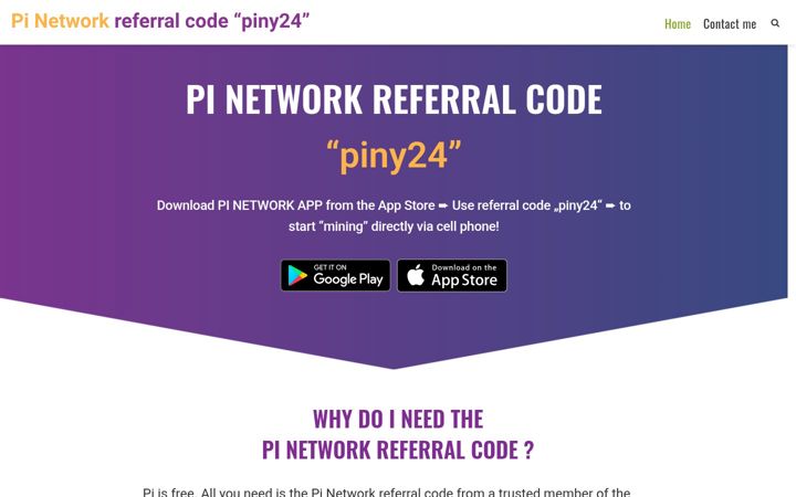 Screenshot of pi-network-referral-code.com