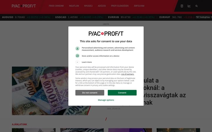 Screenshot of piacesprofit.hu