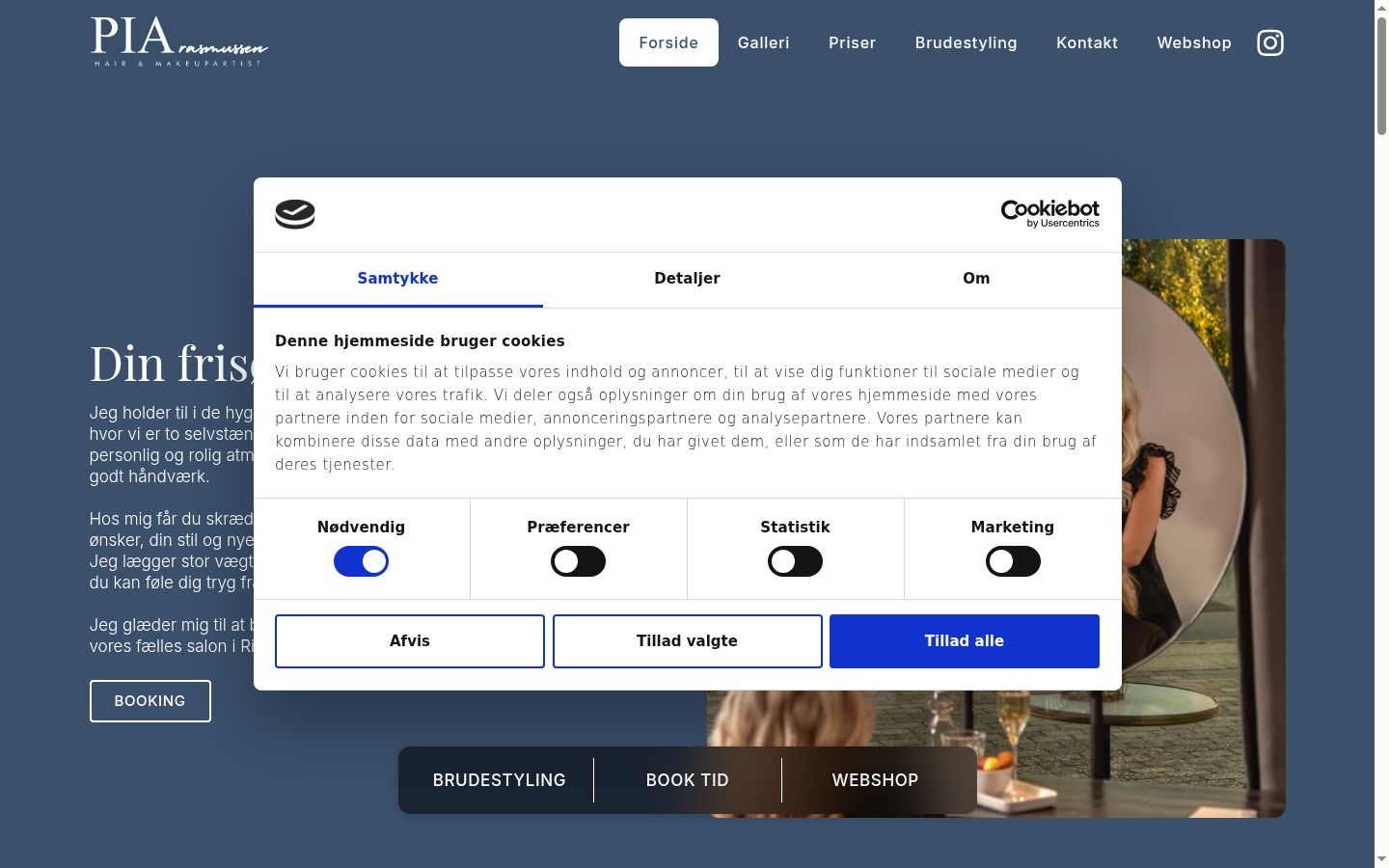 Capture d'écran de la bannière de consentement affichée avant toute interaction
