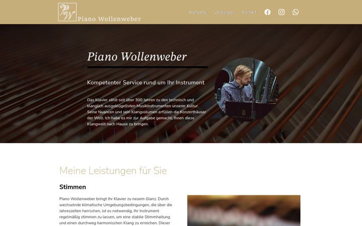 Screenshot ta' piano-wollenweber.de