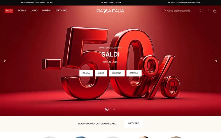 Screenshot of piazzaitalia.it