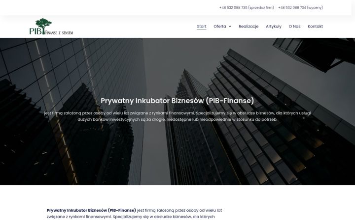 Screenshot of pib-finanse.pl
