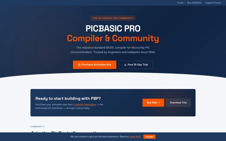 Screenshot of picbasic.co.uk