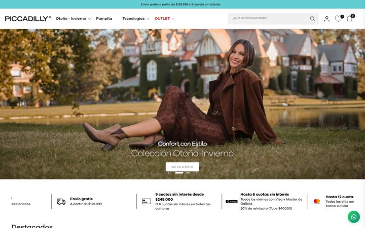 Screenshot of piccadilly.com.ar