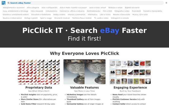 Screenshot of picclick.it