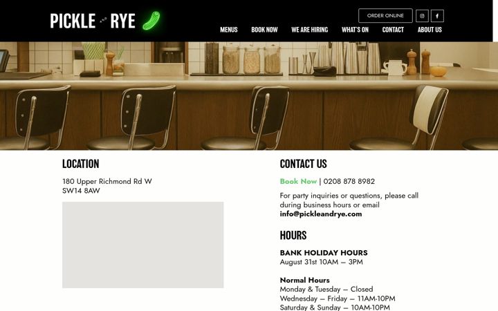 Kuvakaappaus sivustosta pickleandrye.com