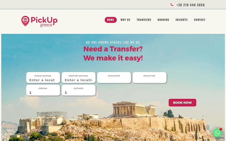 Captură de ecran a pickupgreece.com