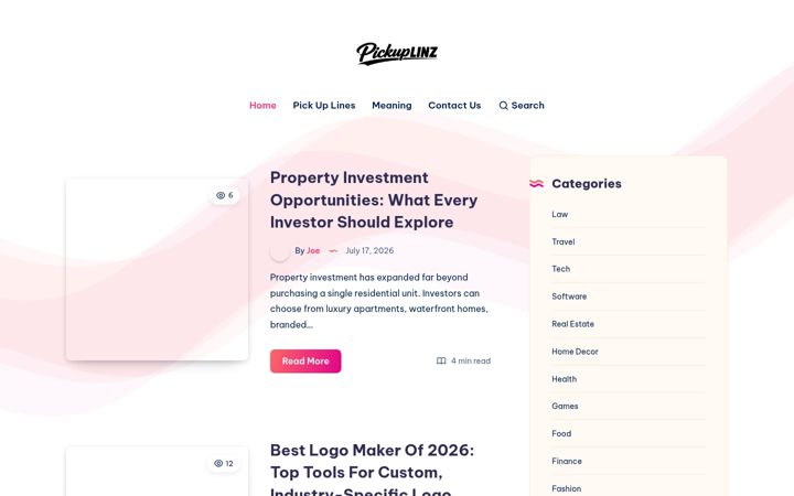 Screenshot of pickuplinz.com