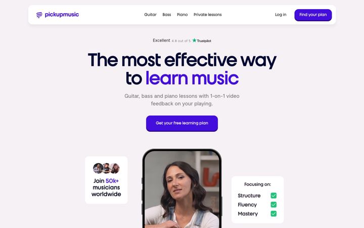 Captura de ecrã de pickupmusic.com