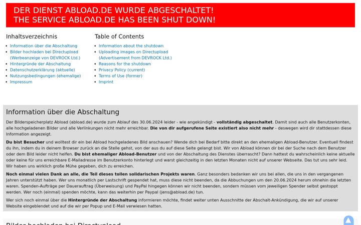 Screenshot of picload.org