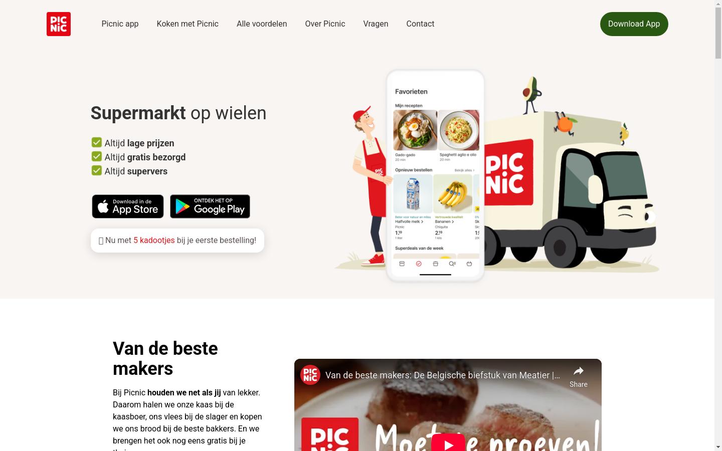 Screenshot of picnic.app