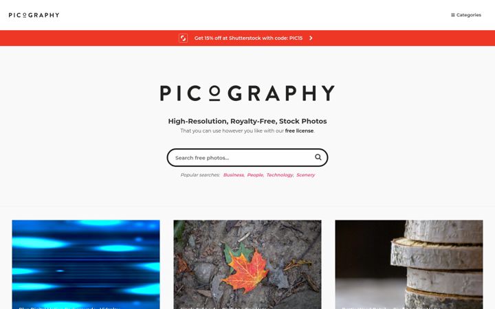 Screenshot of picography.co