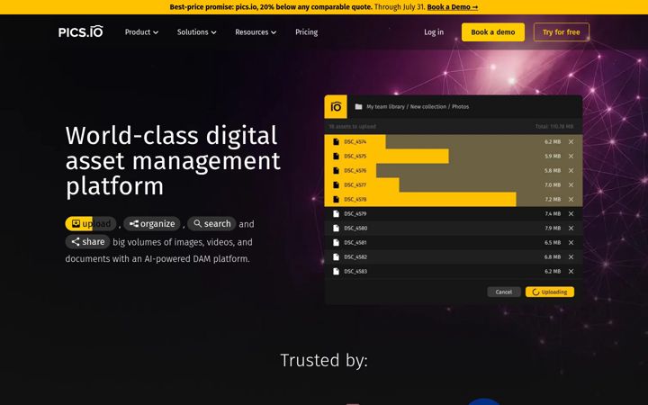 Screenshot of pics.io