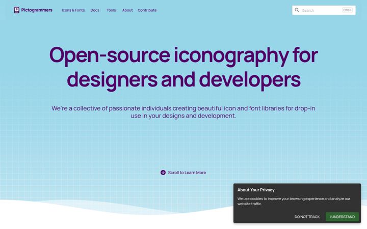 Screenshot of pictogrammers.com