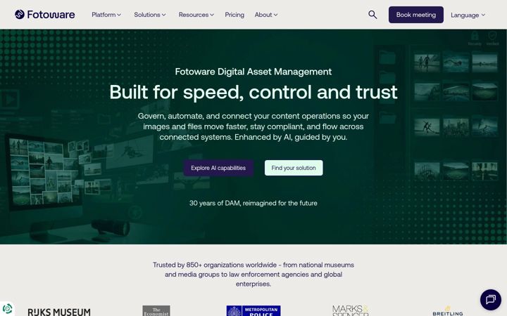 Screenshot of picturepark.com