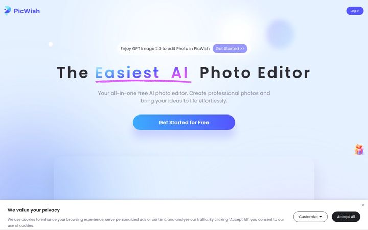 Screenshot of picwish.com