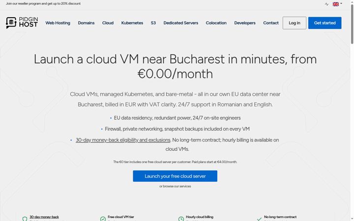 Screenshot of pidginhost.com