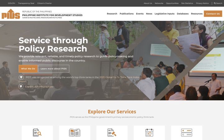 Screenshot of pids.gov.ph