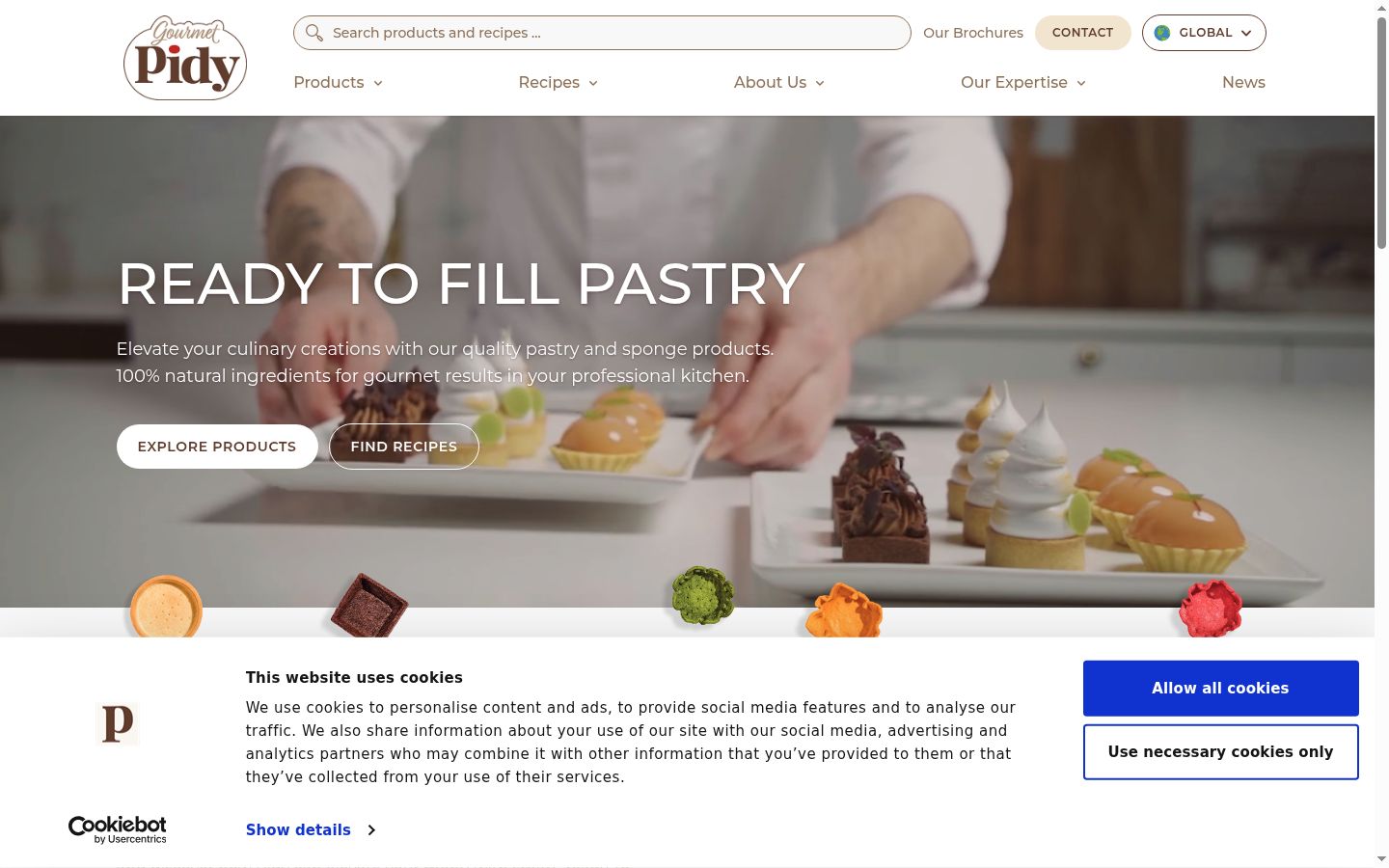 Screenshot of the consent banner shown before any interaction