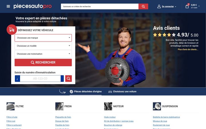 Screenshot of piecesauto-pro.fr
