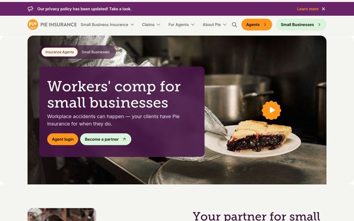 Screenshot of pieinsurance.com
