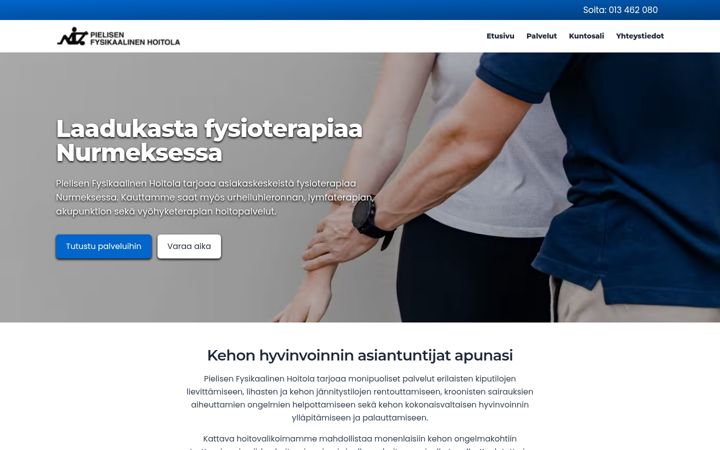 Screenshot of pielisenfysikaalinen.fi