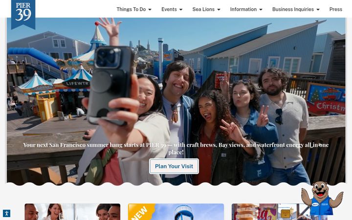 Captura de pantalla de pier39.com