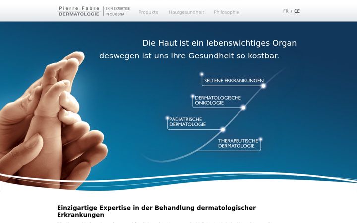 Screenshot of pierre-fabre-dermatologie.ch