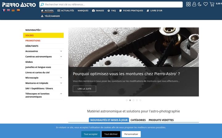 Kuvakaappaus sivustosta pierro-astro.com