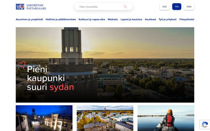 Screenshot of pietarsaari.fi