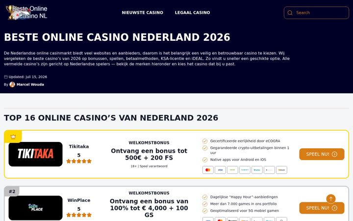 Screenshot of pietervermaas.nl