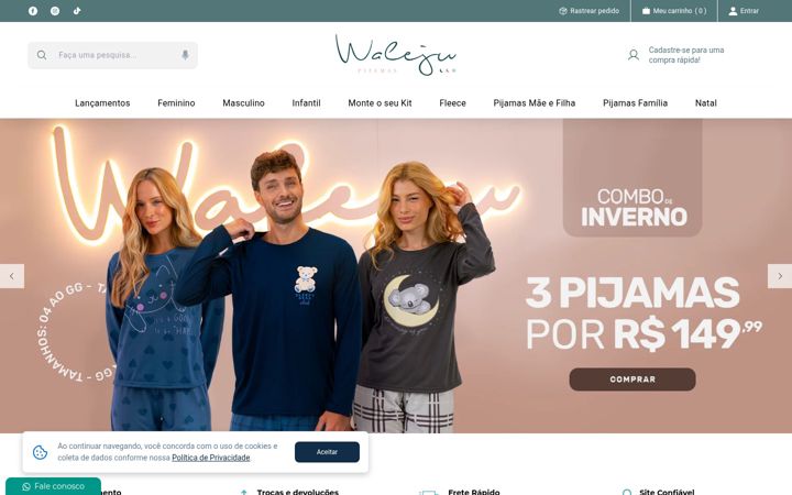 Screenshot of pijamaswaleju.com.br