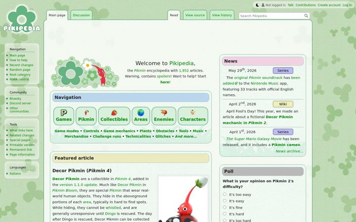 Screenshot di pikminwiki.com