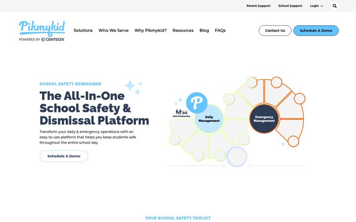 Screenshot van pikmykid.com