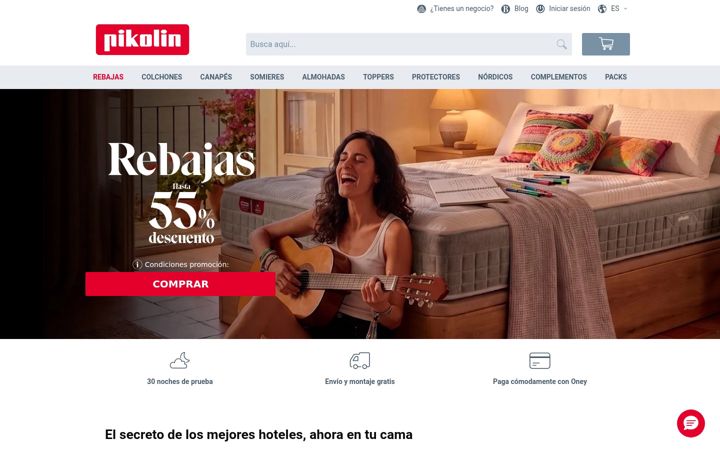 Screenshot of pikolin.com