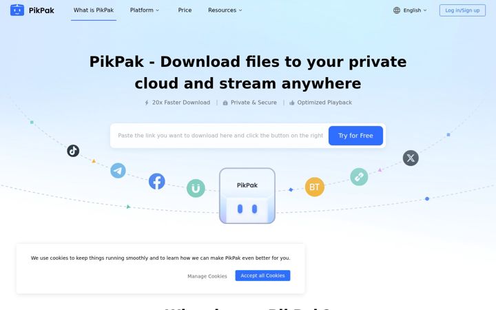 Screenshot of pikpakdrive.com