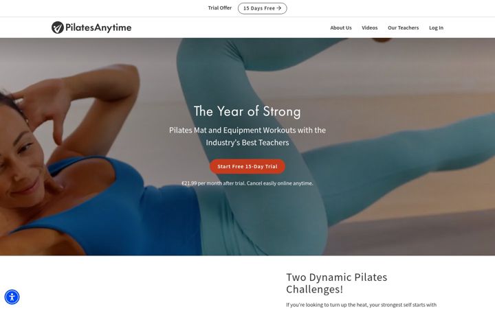 Snímek obrazovky pilatesanytime.com